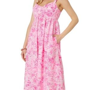 Lilly Pulitzer Vibrant Pink Patterned Dress